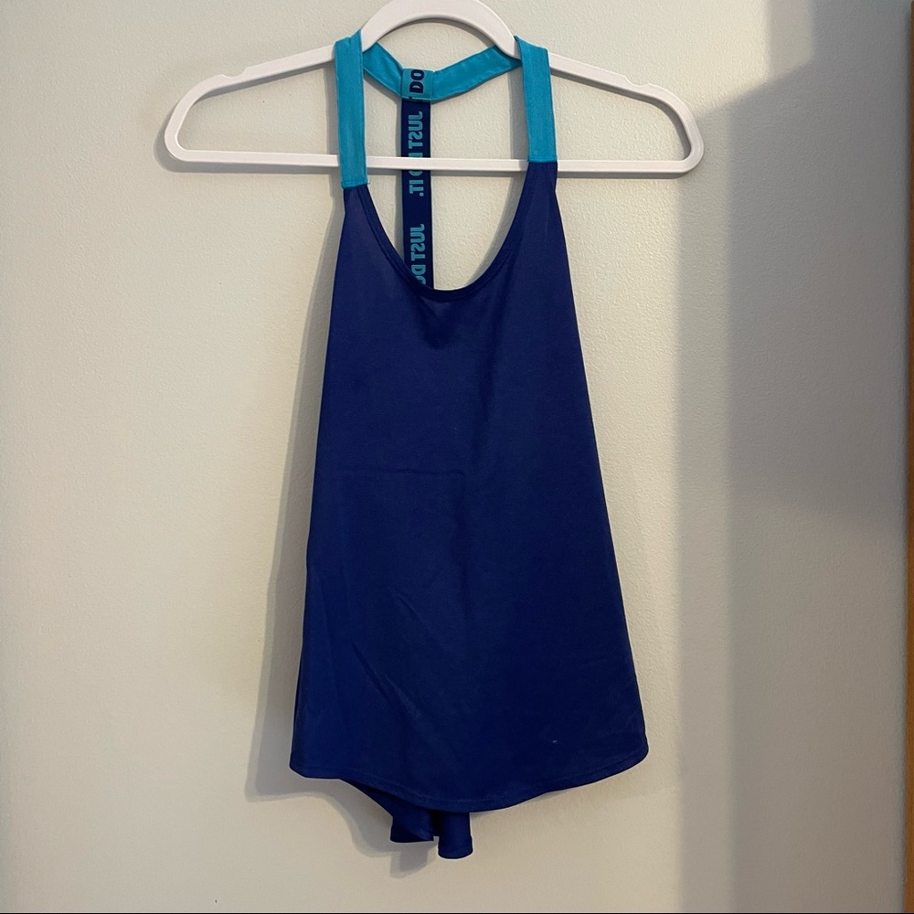 Blue Nike running tank top